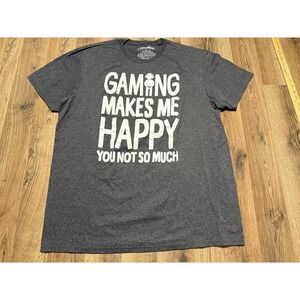 Fifthsun Shirts Men's Size XL Gray "Gaming Makes me Happy You not so much"